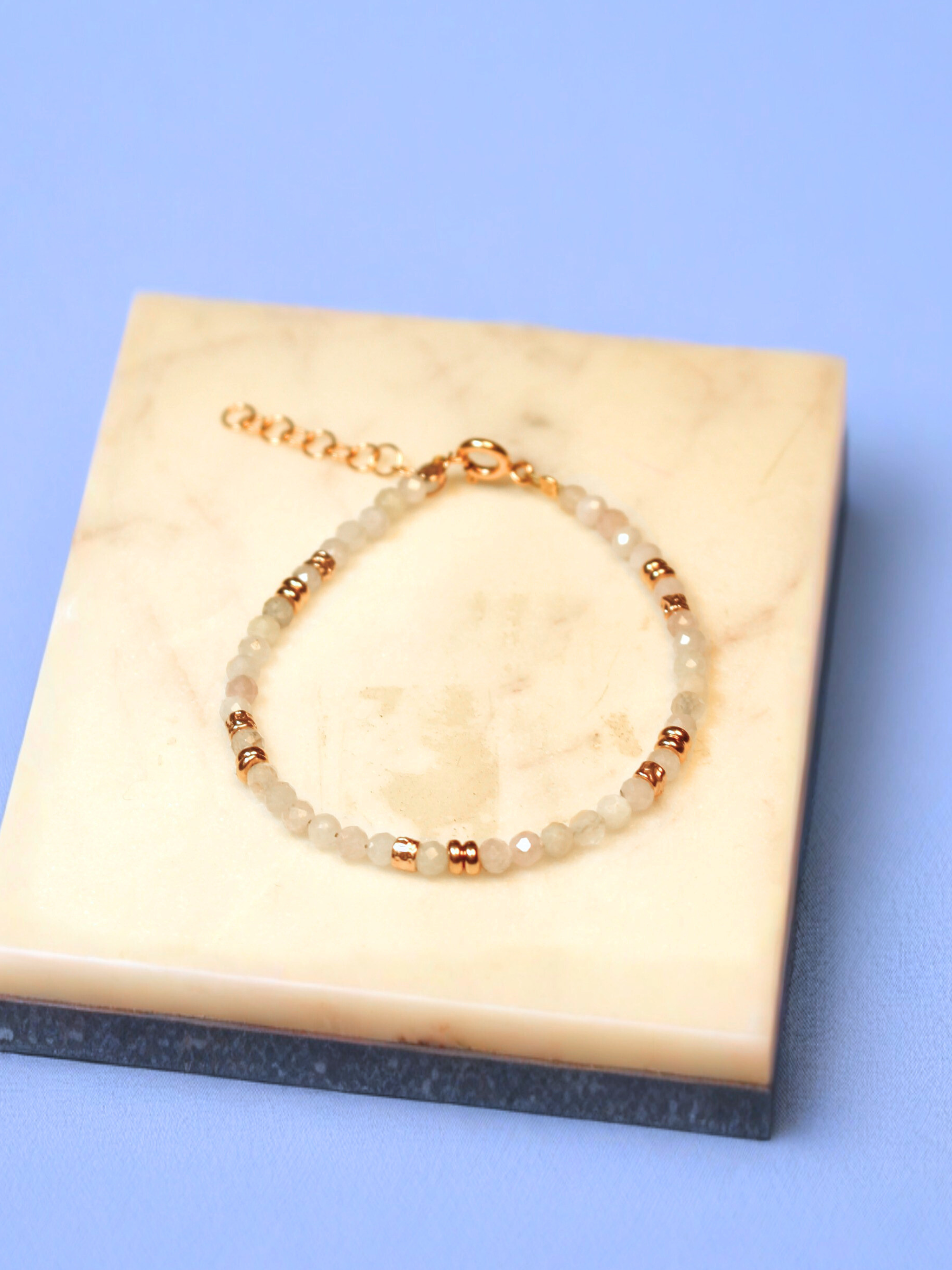 Steinarmband Roségold - Yade - Lovesign - Handmade in Tyrol